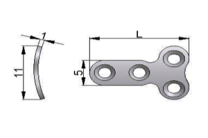 Płytka T – mini pod wkręty Ø 1,5mm