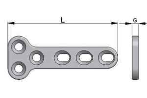 Płytka T pod wkręty Ø2,7mm, Ø3,5 mm i Ø4,5 mm