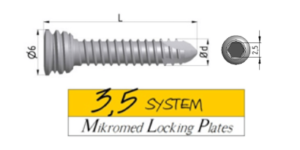 locking screw SYSTEM 3,5 HEX